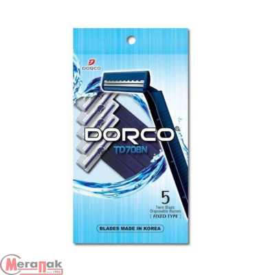 Cтанки для бритья Dorco 2 одноразовые 5 шт. Синий - фото